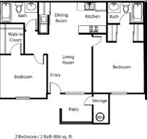 2BR/2BA - District 5800 Apartment Homes