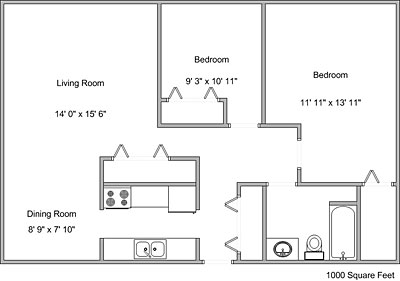 2BR/1BA - Sunview