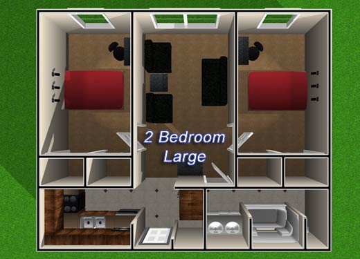 2BR/1BA - Harrison Apartments
