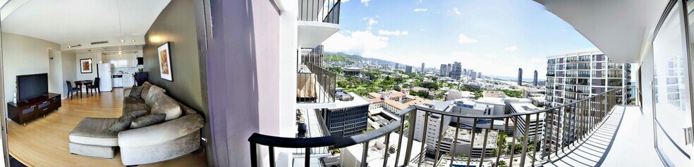 Balcony, Living, Dining, Kitchen, 360° Panoramic - 225 Queen St