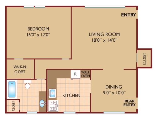 1BR/1BA - Greenfield Gardens