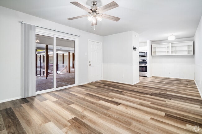 2BR, 1BA - 750SF - Living Room - Riviera Apartments