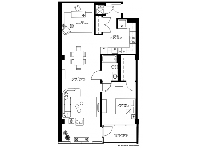 1 Bed 1 Bath - 1241 N. Milwaukee