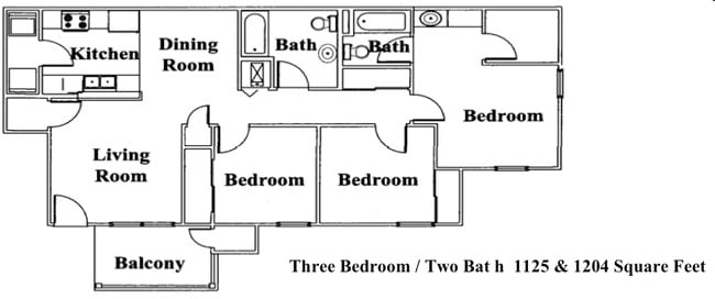3BR/2BA - Lakewood Terrace Apartments