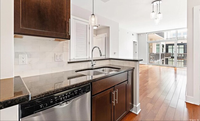 Kitchen looking out at Living Room - 140 W Franklin St