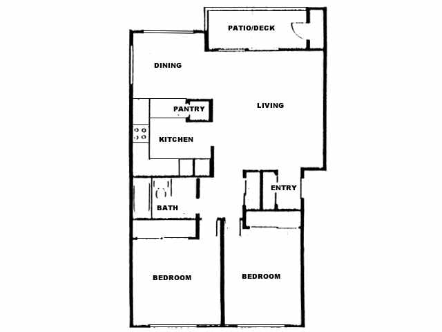 2BR/1BA - La Vista Apartments