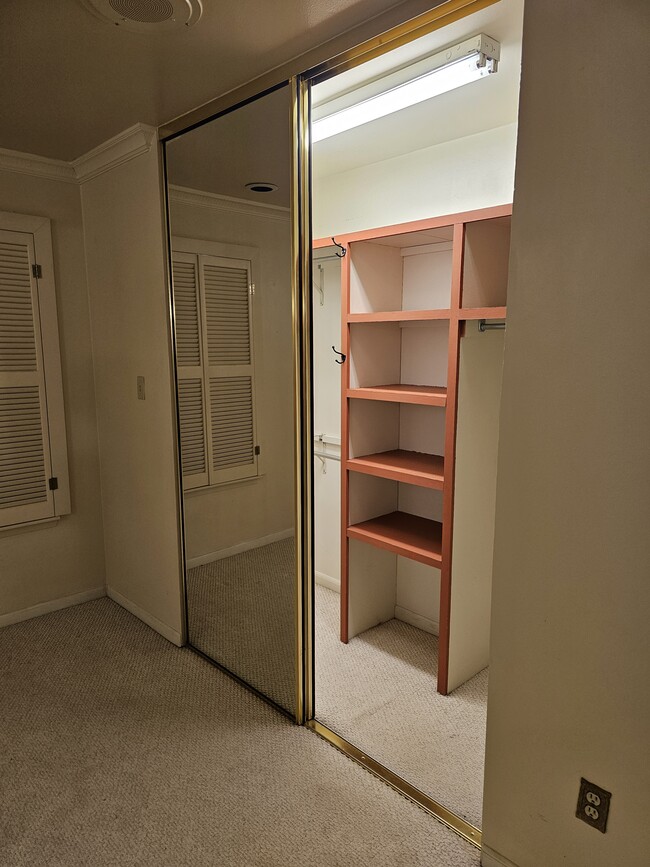 Giant master with well lit walk-in closet & tons of storage/shelves. Mirrored double sliding doors - 416 Doucet Rd