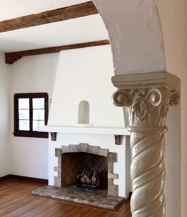 Batchelder tile fireplace - 1265 Carmona Ave