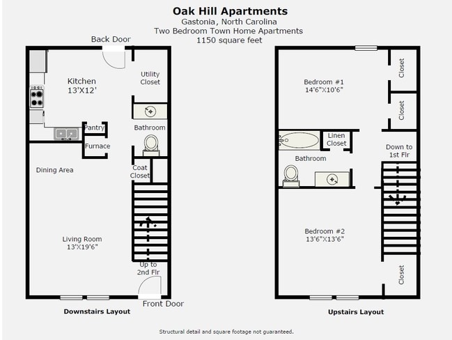 2BR/1.5BA - Oak Hill Square
