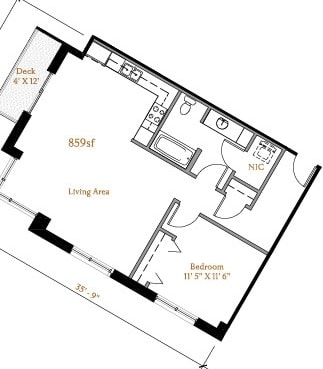 1BR/1BA - The Westerly