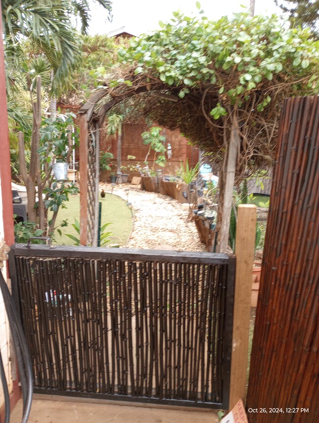 Entry Gate from driveway into fenced property - 281 Kaikea St