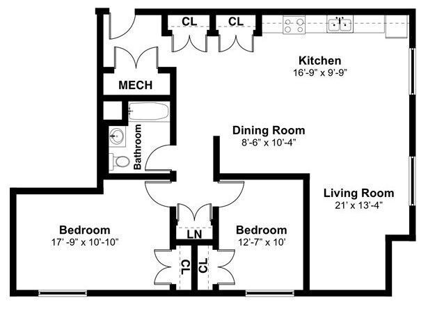 Floorplan - Swinburne Commons Apartments