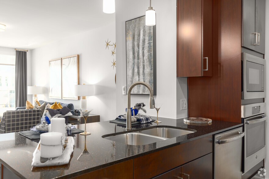 A1 1BR, 1BA - 707SF Kitchen - Carroll at Bellemeade