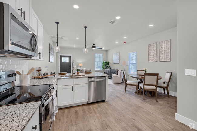 Bottom Unit Kitchen/Living Room - Heritage Court Luxury Townhomes *Now Open