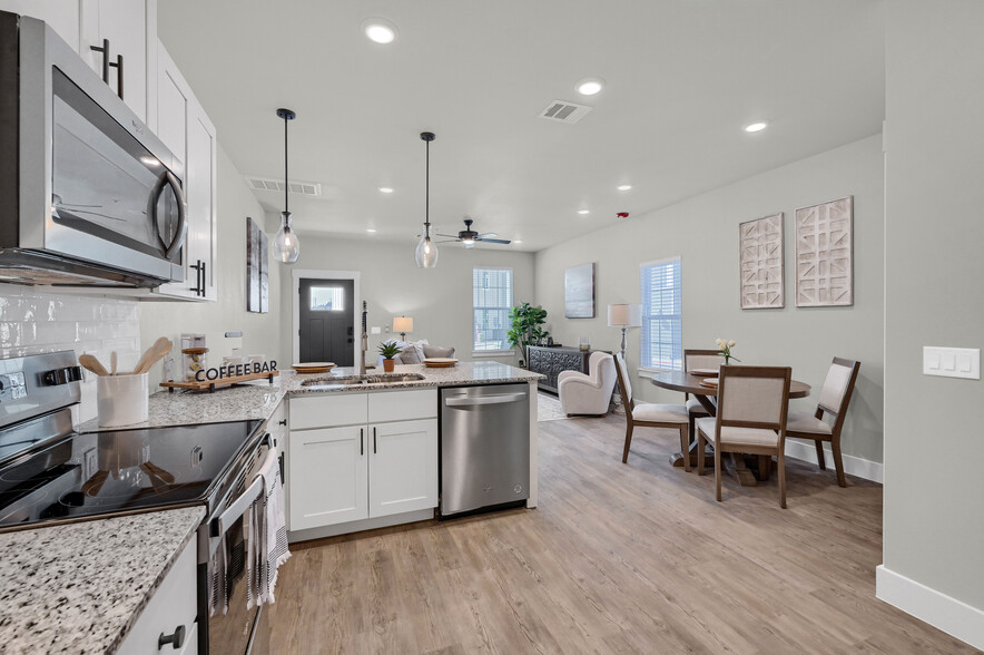 Bottom Unit Kitchen/Living Room - Heritage Court Luxury Townhomes *Now Open