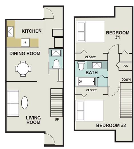 2BR/1.5BA - Fairway Apartments