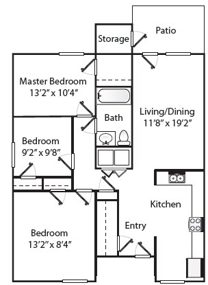 3BR/1BA - Ridgewood Apartments