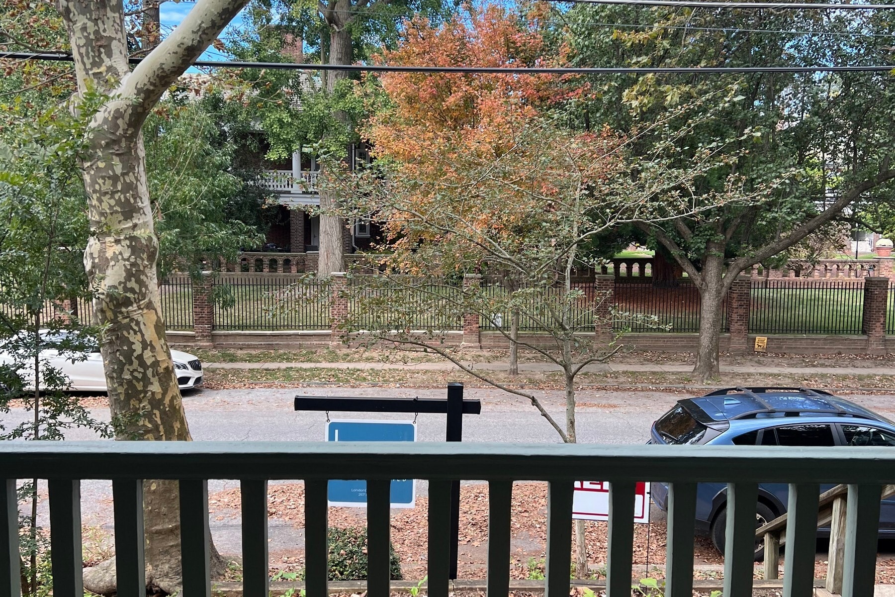 View from front porch - 110 E Roumfort Rd