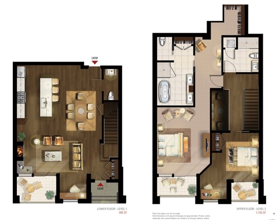 2BR/2.5BA - The Walnut