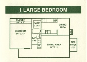 One Bedroom Large - Parkwood Apartments