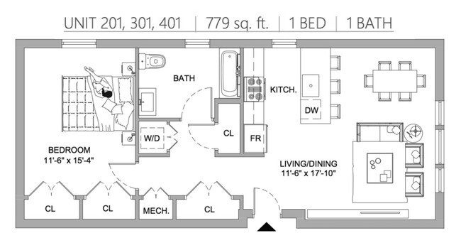 Unit 201,301,401 - Le Parc