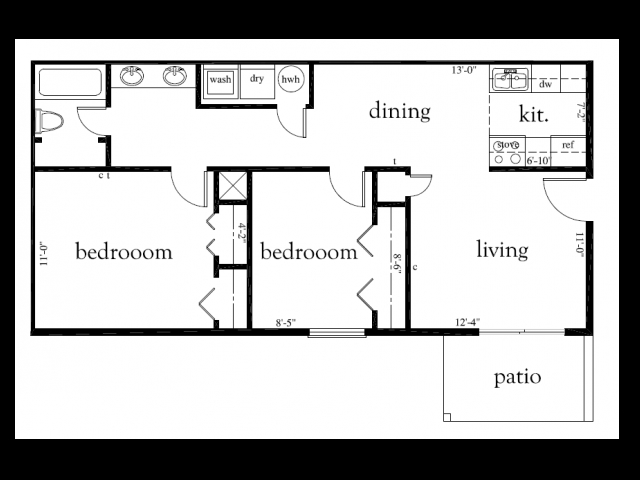 2BR/1BA - Arbor Hill Apartments