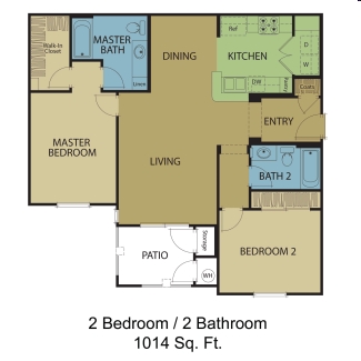 2BR/2BA - Copperstone Village
