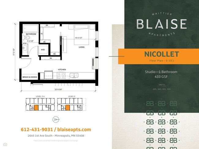 Floorplan - Blaise Apartments