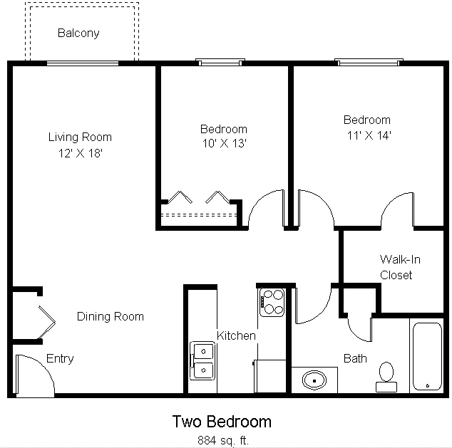Floorplan - Woodland Park Apartments
