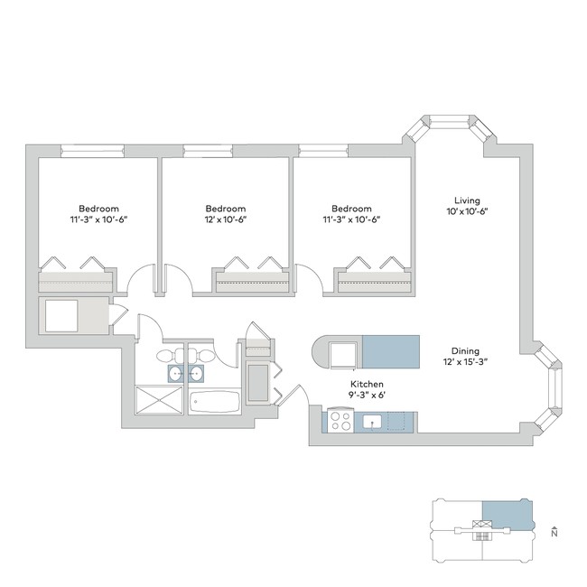 Floorplan - 1400 E. 57th Street