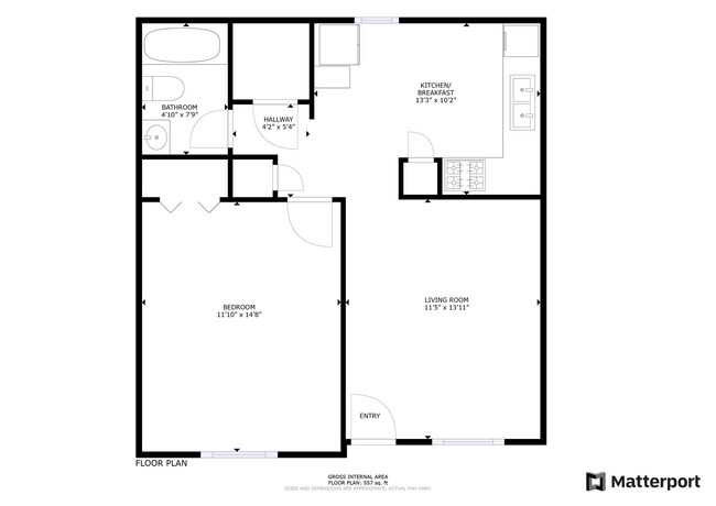Floorplan - City Walk Villas | 1 & 2 Bedroom Apartments in Mount Dora, FL