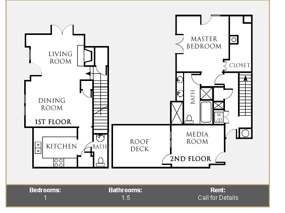 1BR/1.5BA - 7 Fountains
