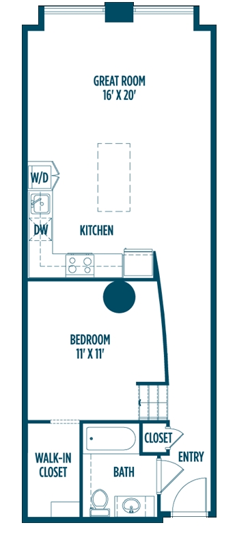 1BR/1BA 1AB 755 sqft - Foundry Lofts