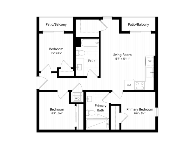 A - 3x2 floor plan THE CHARLIE SM YALE - THE CHARLIE SM YALE