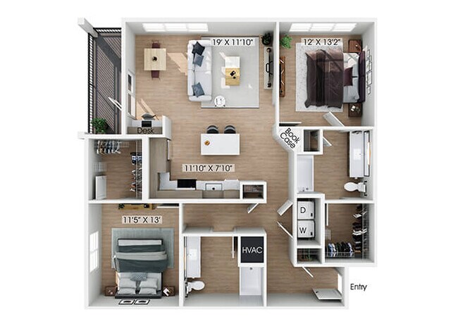 Floorplan - Hawkley Apartments