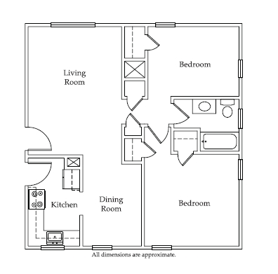 2BR/1BA - Ryan Court Apartments