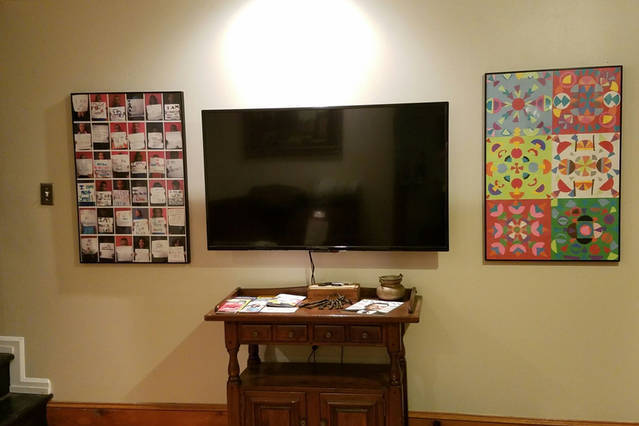 Large screen TV in living room - 629 North Bodine Street