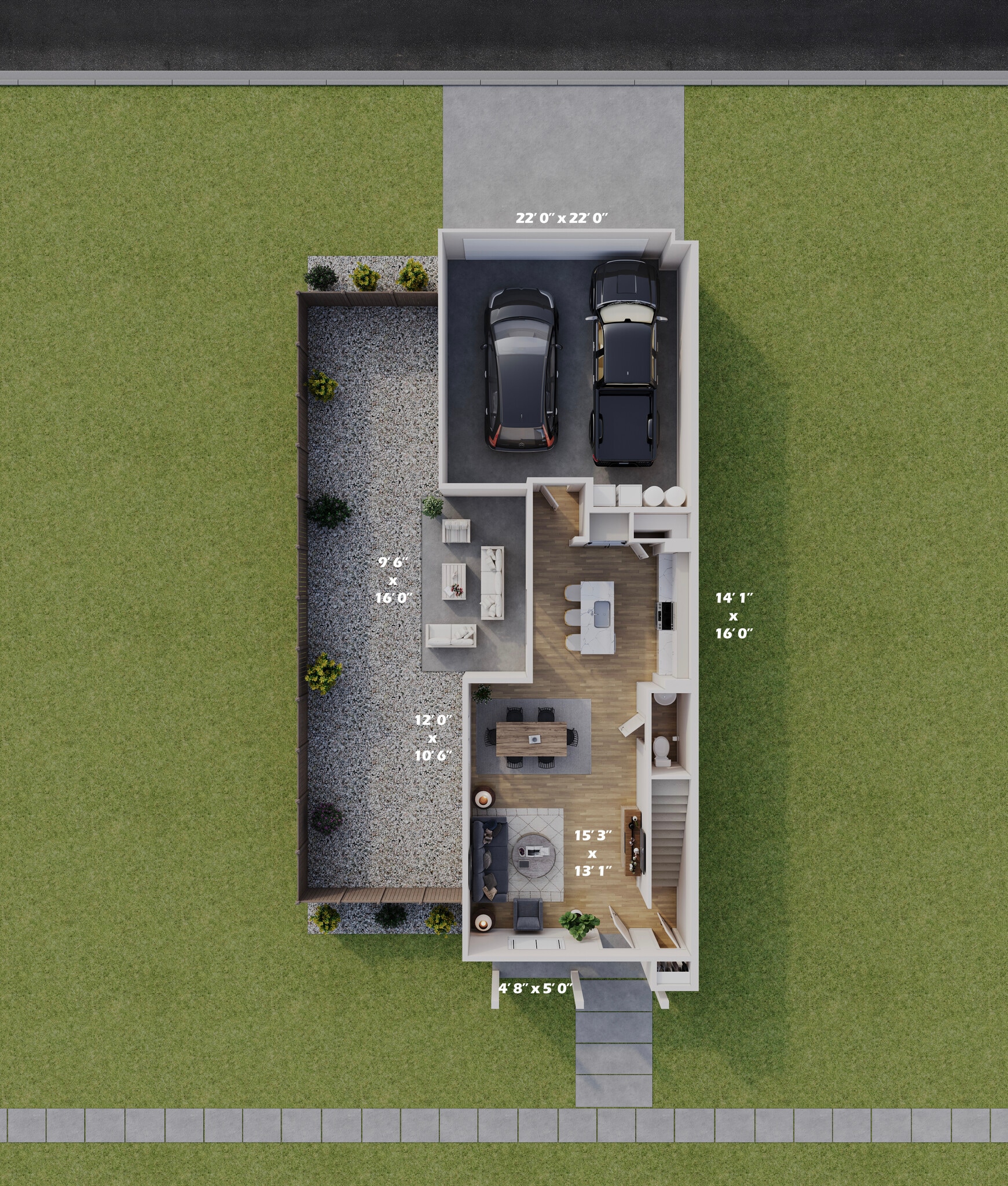 1460 Townhome A_First Floor_HR.jpg - Viera at Arbor