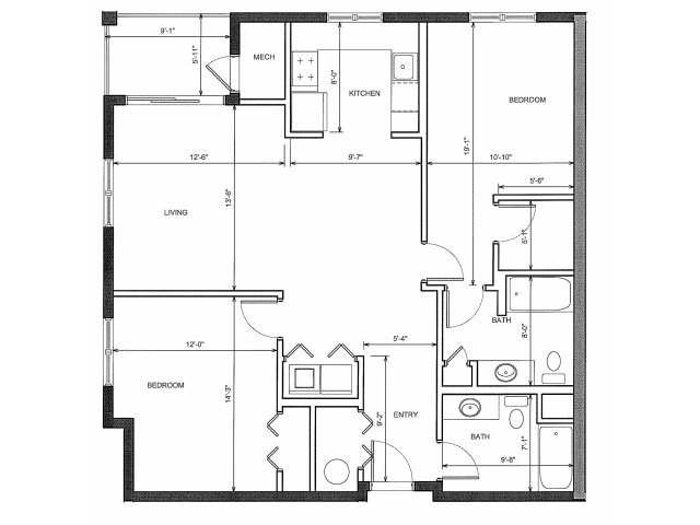 2BR/2BA - Sofi Danvers