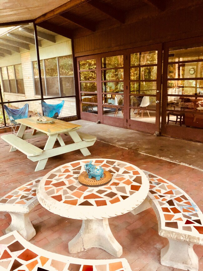 Large enclosed back patio dining - 3812 SW 15th St