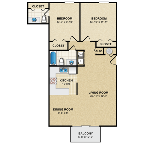 Floorplan - Preston Court Apartment Homes