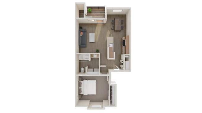1 bedroom, 1 bathroom - 750 sq. ft. - The Grove Apartments