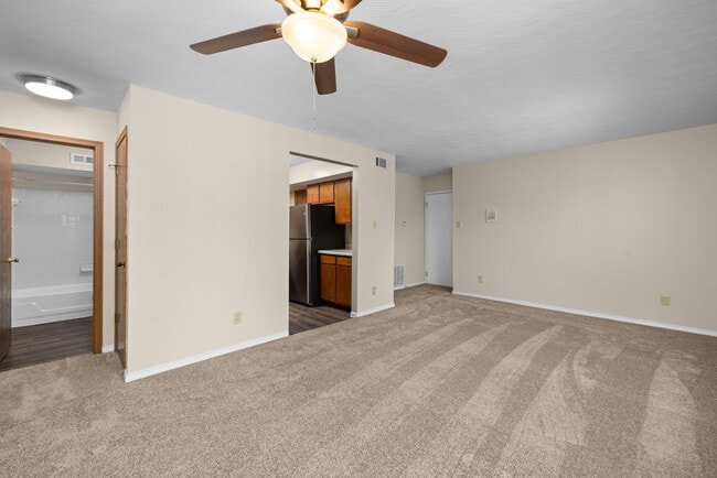 Deerfield Apartments | 2 Bedroom Traditional Style | Living & Dining Space - Deerfield Apartments