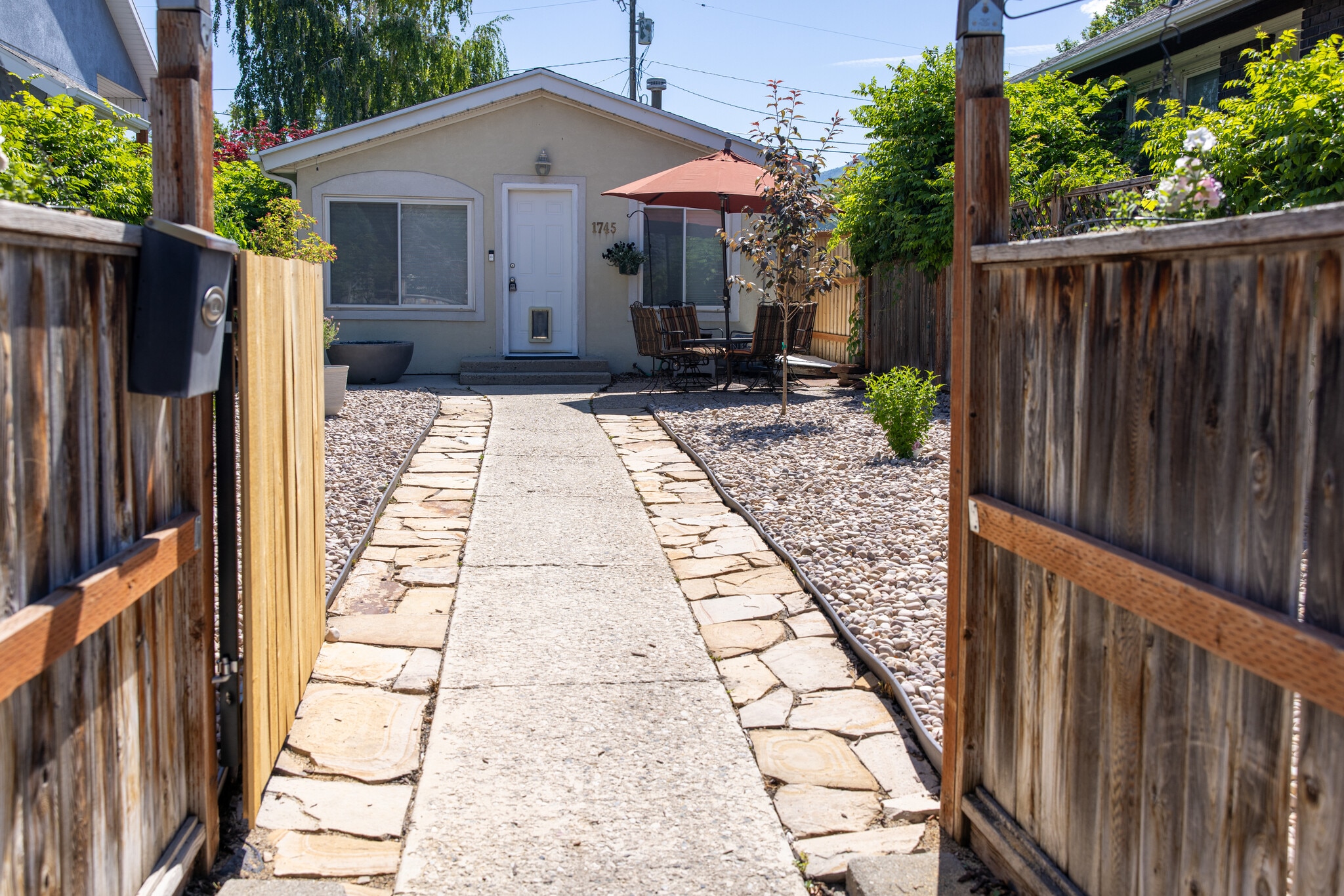 Gated front walk - 1745 Lake St