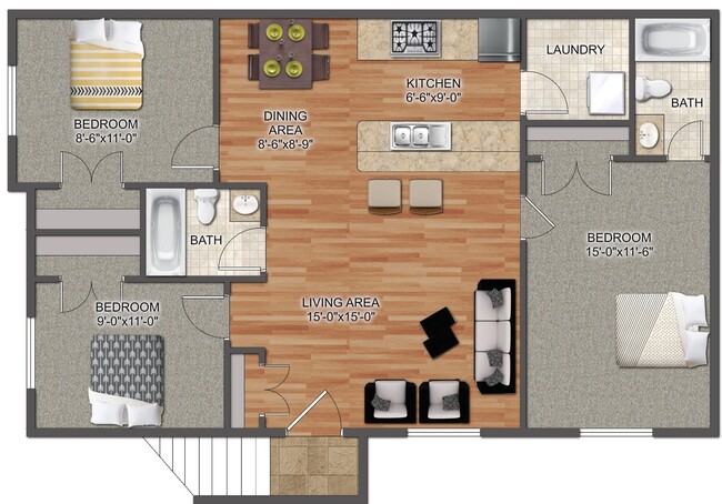 Floorplan - Crescent Ridge Apartments