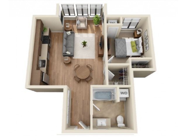 1 Bed 1 Bath - Park 19