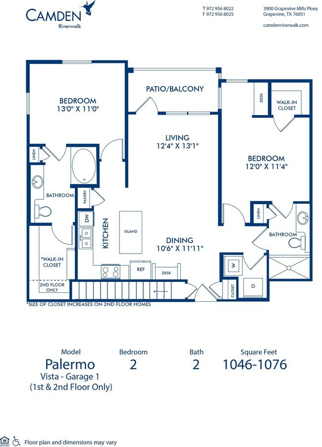 Floorplan - Camden Riverwalk
