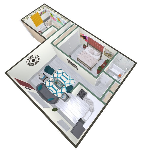 2BR, 1BA - 750SF Dollhouse View (Downstairs) - McClellan Court Apartments