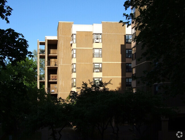 View from the west - Wetmore Towers