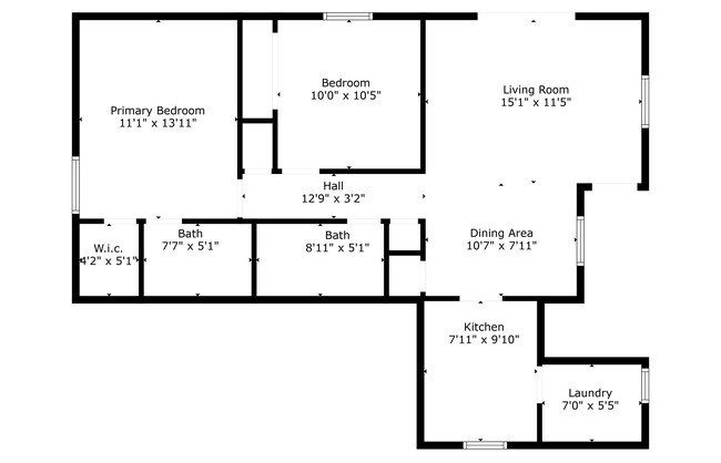 The Dogwood B Floorplan - Cooper's Ranch Apartments